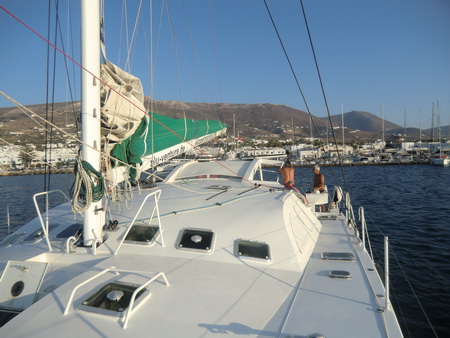 Ankunft in Paros Hafen