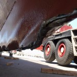 Defekte Kielflosse an STB