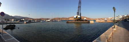 Hafenarbeiten in Ormos Levitha